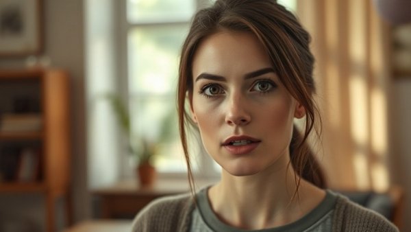 Woman addressing economic disparities in a video indoors.