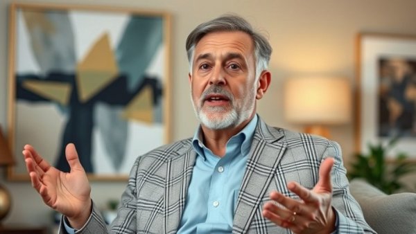 Middle-aged man giving advice on quick fix to save money this year.