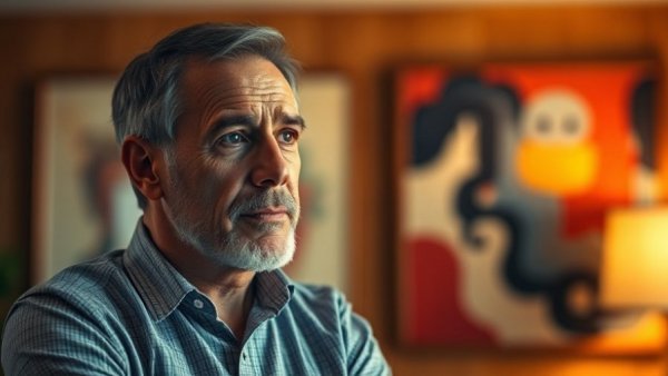 Mature man discussing tax savings by paying family through business, warm room.