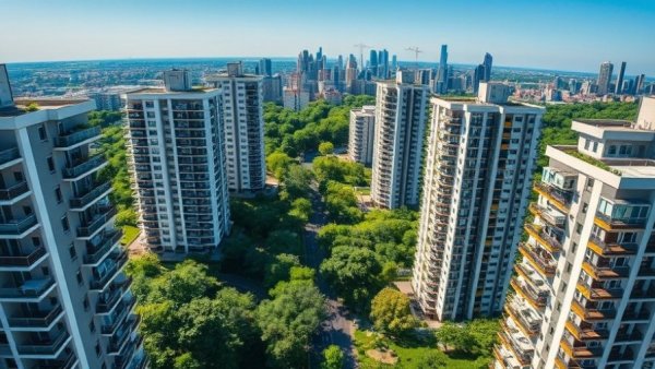 Aerial view of urban area and skyline related to St. Lucia Consul General controversy.