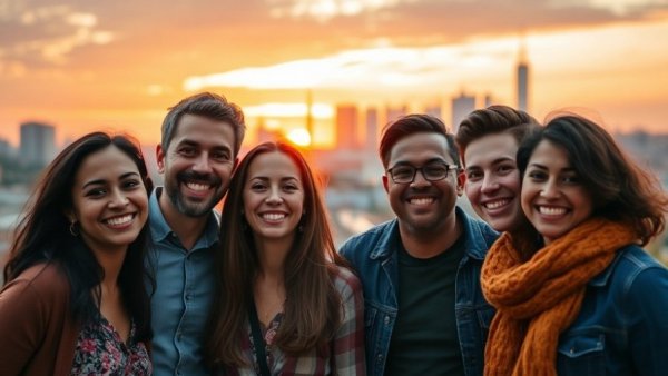 Group enjoying sunset view, social mastermind groups.