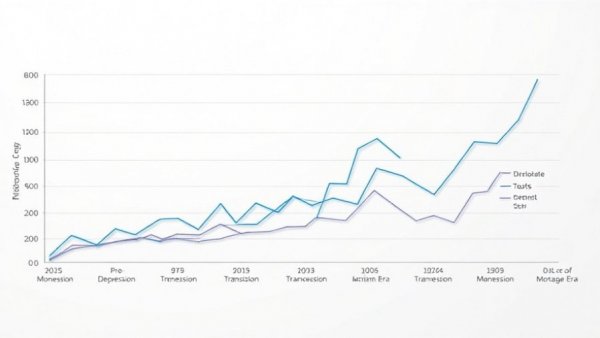 Historical trends graph depicting building the mortgage market from scratch.