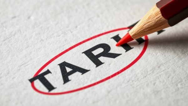 Tariff highlighted with red pencil on textured paper.