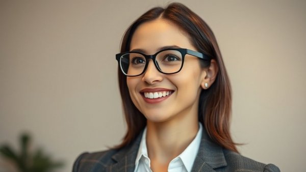 Professional woman smiling confidently, Saint Lucia economic recovery.
