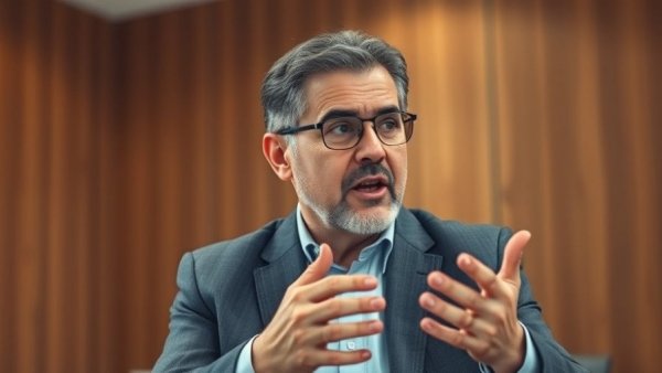 Man discussing writing off holiday events in office setting.