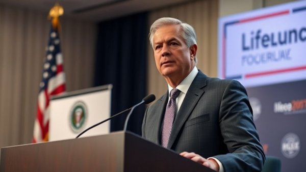 A man speaking at a real estate conference podium, discussing the debt bomb real estate.