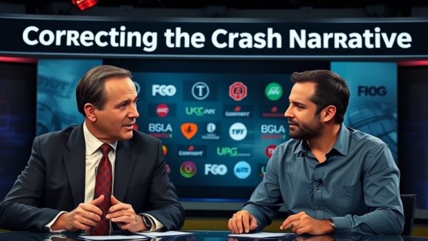 News discussion on housing market crash with text overlay.