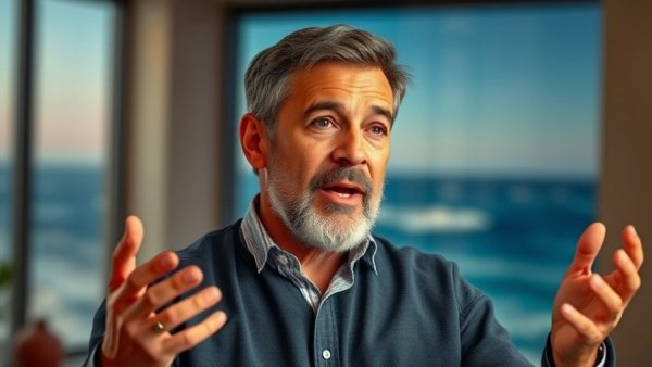 Middle-aged man discussing 1031 exchange strategies in a studio setting.