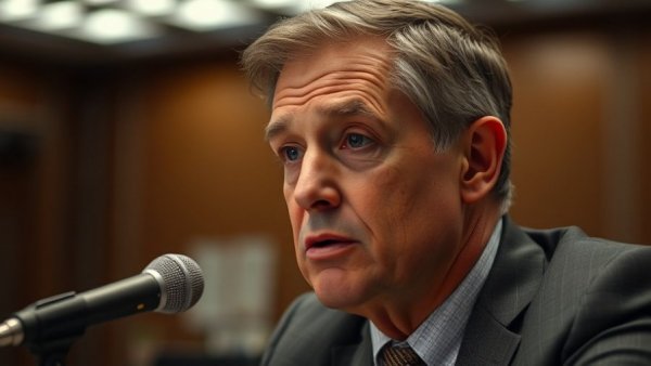 Thoughtful speaker addressing business topics in professional setting.