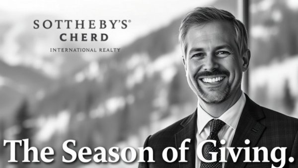 Summit Sotheby’s International Realty promotional image with snowy mountains.