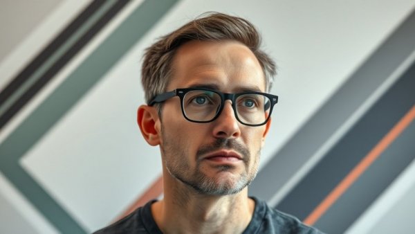 Modern portrait of a thoughtful man symbolizing AI innovation in real estate.