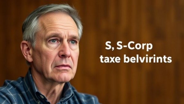 Middle-aged man discussing IRS Form 2553 tax savings with attentive expression.