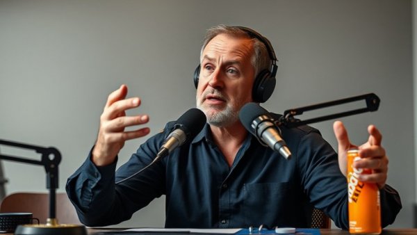 IRS will find your crypto: Man discussing podcast topic.