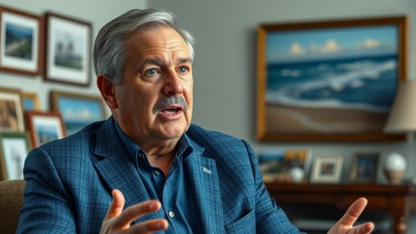 Middle-aged man discussing New CRE Cycle and Millennial Spending in home office.