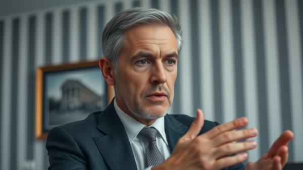 Middle-aged man discusses Solo 401(k) tax benefits in an office setting.