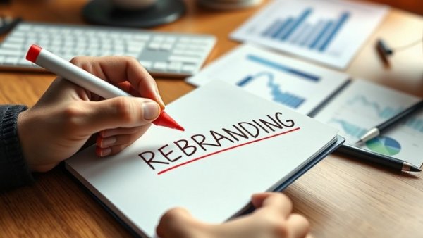 Rebrand your real estate business concept with marker and graphs.