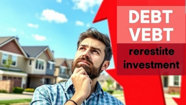 Invest in Real Estate When Your Credit is Maxed: Concerned man with debt arrows.