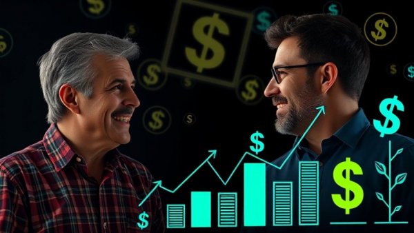 Infinite Banking for Real Estate Investors strategy illustration with two people.