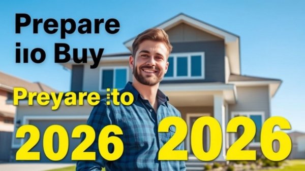 Confident man ready for investing in real estate in 2026, vibrant graphic.