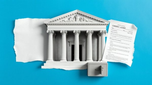 Collage depicting courthouse, complaint papers, records box related to Compass NWMLS antitrust lawsuit.