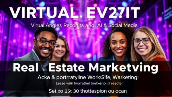Virtual event poster for AI and social media in real estate marketing.