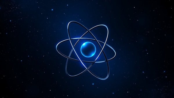 Futuristic floating logo representing 2026 income plan in starry sky.