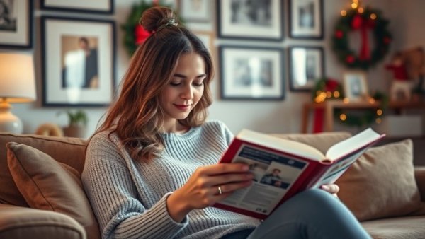 Cozy reading scene promoting going more analog in 2026.