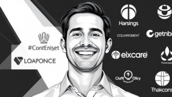 AI in real estate 2026: Smiling man in a digital illustration.