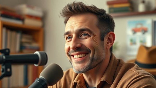 Man discussing capital raised in real estate investing in a home office.