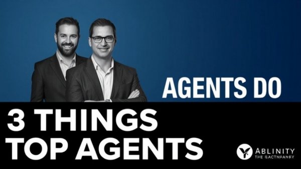 Promotional banner: 3 Things Top Agents Do, featuring professionals.