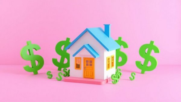 3D house with dollar signs symbolizing Proprietary Reverse Mortgages Market Share.