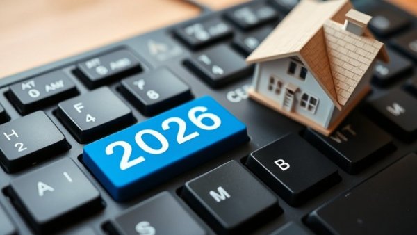 Resilient housing market December 2026: keyboard and house model.