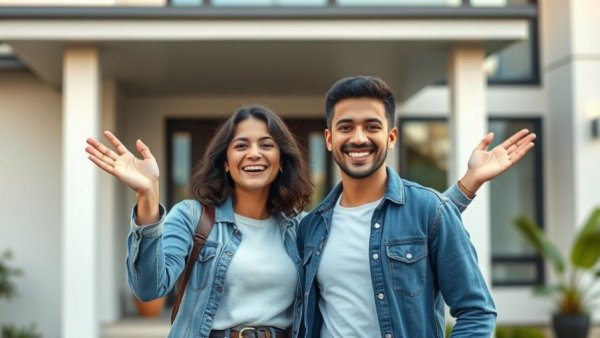Smiling individuals in a referral-based ecosystem event backdrop.