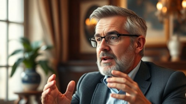 Wealthy individual discussing how the wealthy make goals in an elegant office.