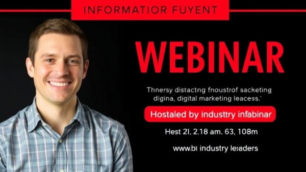 Stay Visible Online without Daily Grind webinar banner, host smiling.