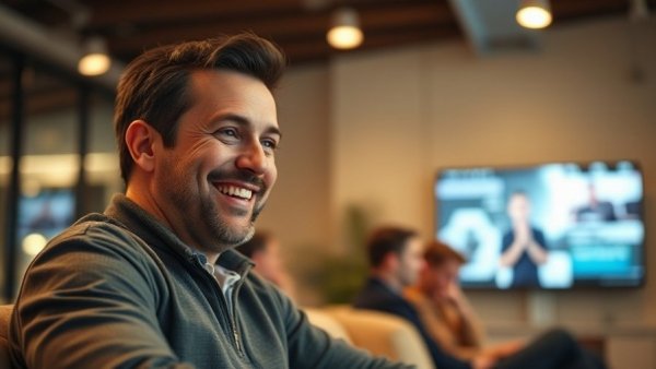 Easiest Way To Get Leads, smiling man in a casual setting.