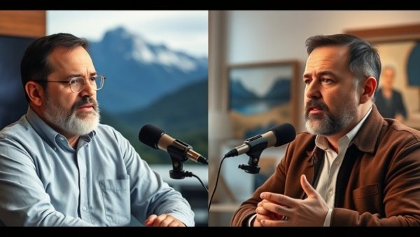 Two men discussing commercial real estate success in a virtual call.