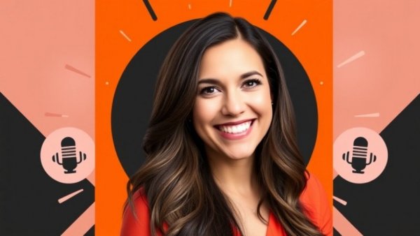 Podcast cover for community networking in real estate featuring smiling woman.