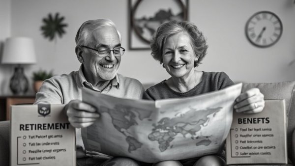 Happy senior couple planning the best states for retirees 2026.