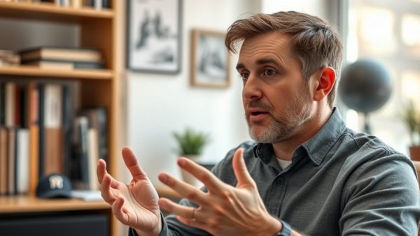 Casual man speaking in a home office setting about paid media for capital raising.