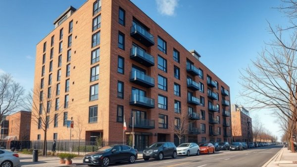 Modern brick apartment building for Bronx housing lottery.