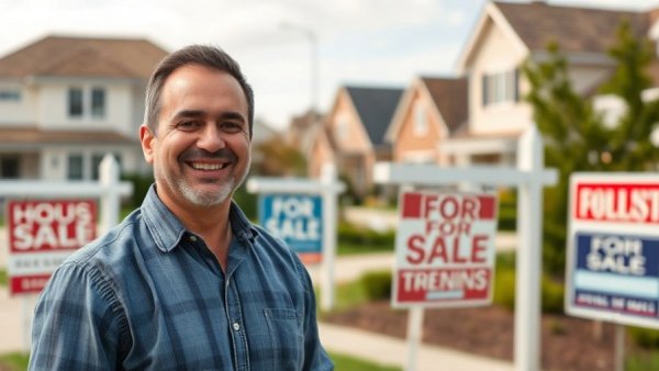 Rent vs. Buy debate with man discussing housing market options.