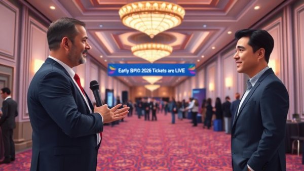 Early Bird BPCON 2026 Tickets announcement in conference setting.