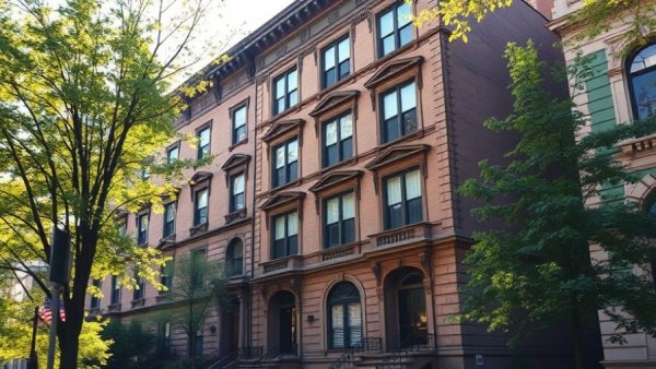 Radiker House at 159 West 87th St., historic brownstone facade.