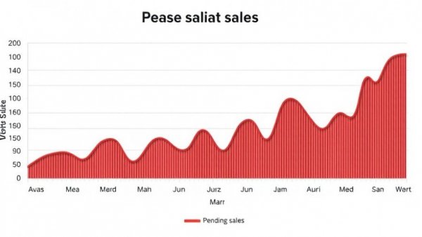 Detailed graph of weekly pending sales trends showing housing demand rebound, technical style.