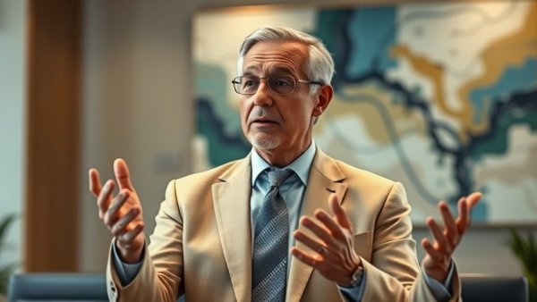 Man in beige suit discussing 'What is an IRA LLC?' in office.