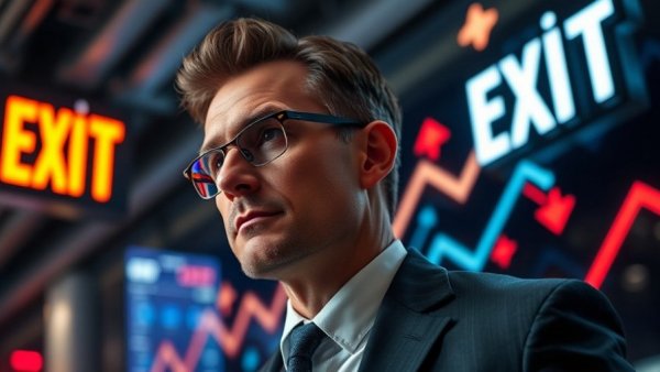 Mature businessman strategizing in a futuristic setting, avoiding startup pitfalls.