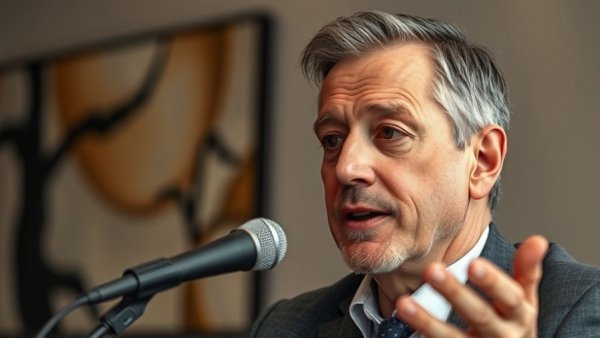 Middle-aged man discussing family board meetings in a professional setting.