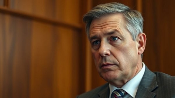 Middle-aged man discusses taxes without 1099, serious expression.