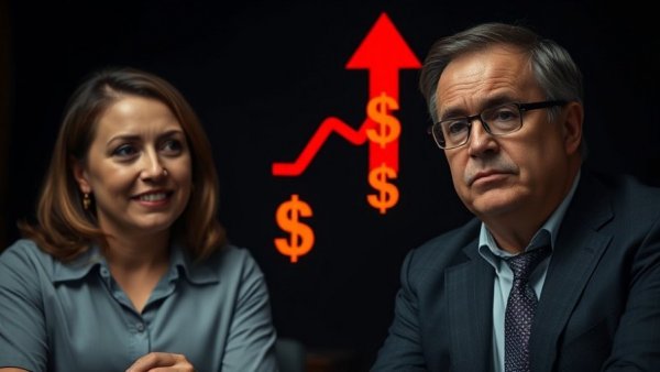 Dramatic portrayal of financial loss with downward arrow, land investment strategies